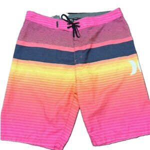 Hurley Striped Board Shorts Swim Trunks Men’s Size 32